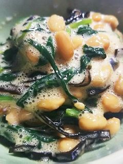昆布の佃煮入りのほうれん草の納豆和え!-レシピのメイン写真
