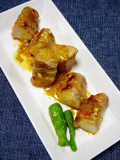 簡単!長いもの肉巻き(マヨ醤油風味)-レシピのメイン写真
