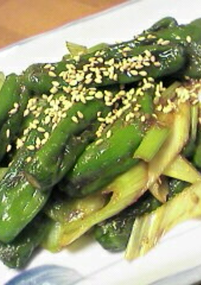 焼肉のたれで♪ししとうとネギの簡単炒め-レシピのメイン写真