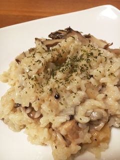 簡単!鶏肉ときのこのチーズリゾット-レシピのメイン写真