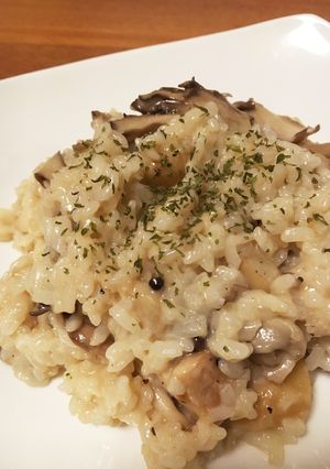 簡単！鶏肉ときのこのチーズリゾット-レシピのメイン写真