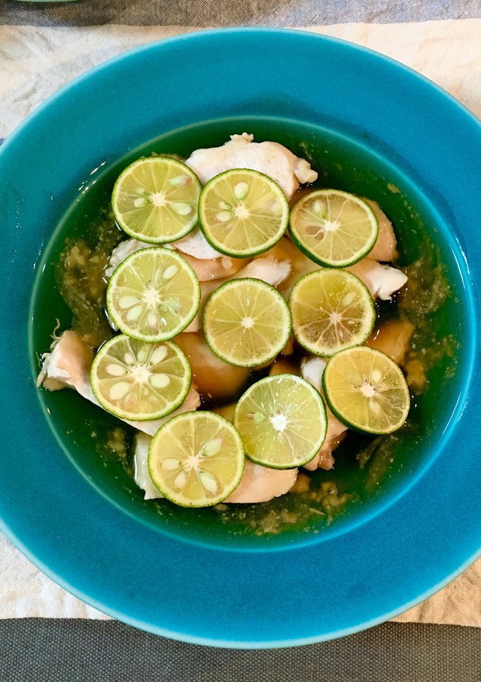すだち蕎麦風 鶏胸肉とすだち-レシピのメイン写真
