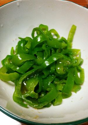 ピーマンだけで作る梅こぶ茶和え-レシピのメイン写真