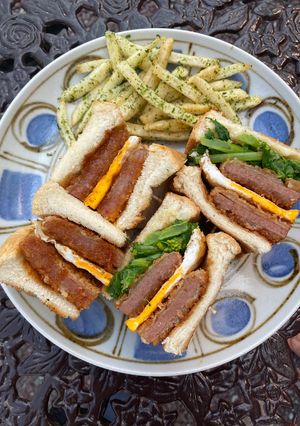 キムチダレ＆スパイスのハムカツサンド-レシピのメイン写真