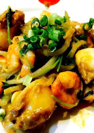 海老と帆立のもやしマヨカレー炒め-レシピのメイン写真