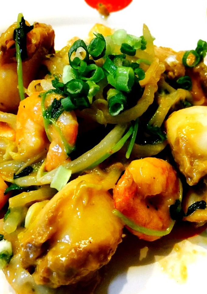 海老と帆立のもやしマヨカレー炒め-レシピのメイン写真