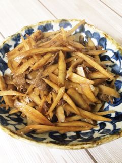 牛肉とごぼうの炒め煮-レシピのメイン写真