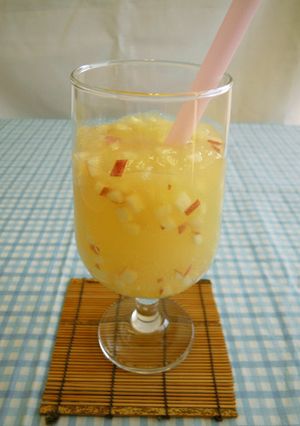 りんごジュースで飲むゼリー-レシピのメイン写真