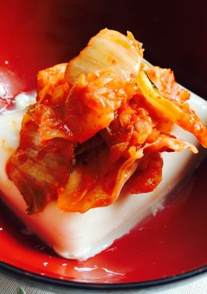 これ旨い!材料2つ!ほっかほかキムチ豆腐-レシピのメイン写真