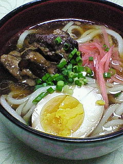 沖縄のソーキそば風稲庭うどん☆-レシピのメイン写真