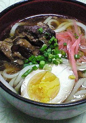 沖縄のソーキそば風稲庭うどん☆-レシピのメイン写真