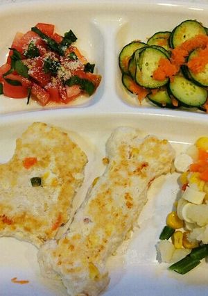ワンちゃん用♪鳥ハンバーグプレート-レシピのメイン写真