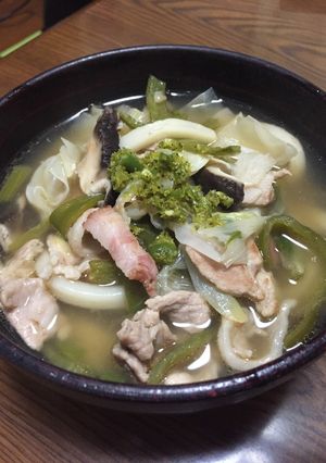 塩うどん。ピーマン多-レシピのメイン写真