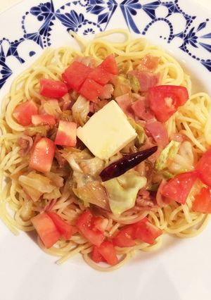 ベーコンと野菜のバター香る和風パスタ-レシピのメイン写真