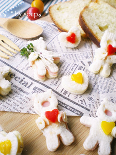 ✿キュートな型抜き♡一口くまサンド✿-レシピのメイン写真