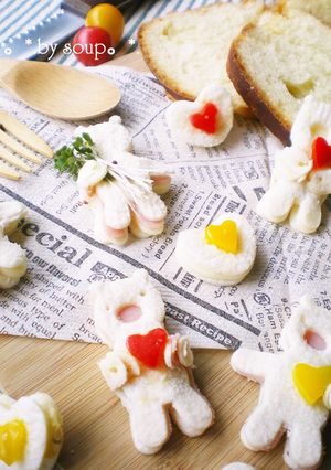 ✿キュートな型抜き♡一口くまサンド✿-レシピのメイン写真