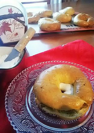 かぼちゃのBAGEL&ホイップマリーム-レシピのメイン写真