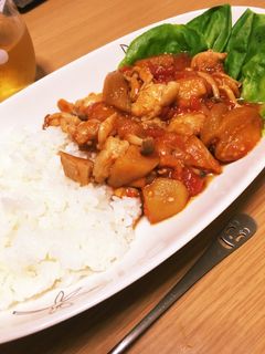 鶏もも肉とナスのトマト煮-レシピのメイン写真