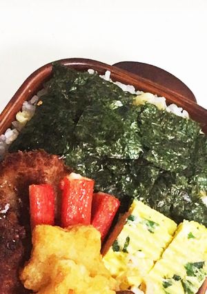 【お弁当】たぬきのり弁-レシピのメイン写真