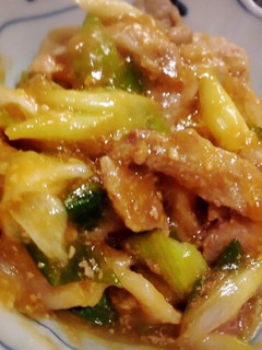 簡単★豚肉とネギの 優しい味噌和え-レシピのメイン写真