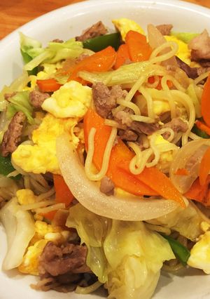 野菜たっぷり!創味シャンタンで塩焼きそば-レシピのメイン写真