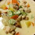 鶏もも肉と薩摩芋のクリームシチュー