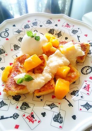 ココナッツフレンチ高野豆腐☆クリーム添え-レシピのメイン写真