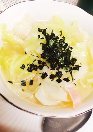簡単！朝食♡キャベツとハムのスープ-レシピのメイン写真