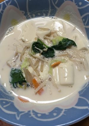 きのこと豆腐の豆乳スープ-レシピのメイン写真