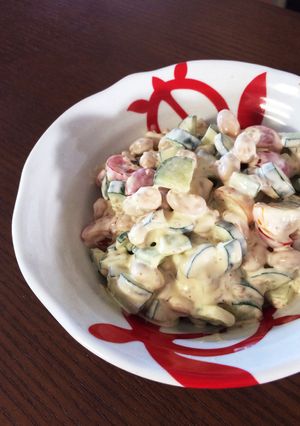 大豆とキュウリとトマトの味噌マヨサラダ-レシピのメイン写真