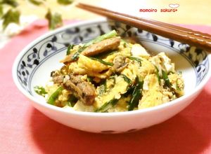 簡単！イワシ缶で豆腐のニラ卵とじ☆-レシピのメイン写真
