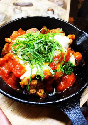 スキレットでナスと豚肉チーズ-レシピのメイン写真