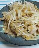 おろしリンゴで、焼き肉風の炒め物