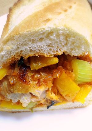鶏むね肉と野菜のバケットサンド-レシピのメイン写真