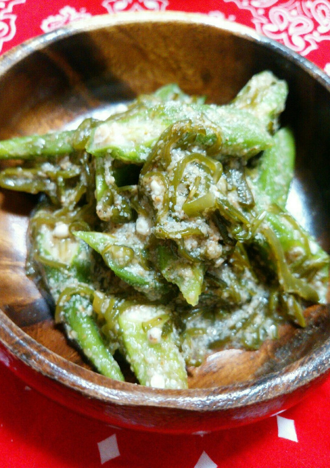 ☆オクラとめかぶのごま和え☆-レシピのメイン写真