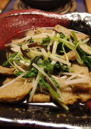 ホワイトセロリとじゃこ天の塩昆布煮浸し-レシピのメイン写真