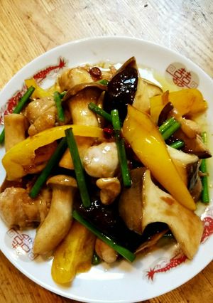 鶏肉と茸のオイスターソース炒め-レシピのメイン写真