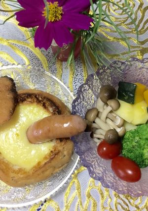 パンの器でチーズフォンデュ♡野菜も添えて-レシピのメイン写真