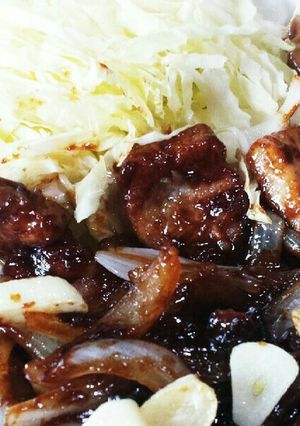 四日市トンテキ改(赤味噌)-レシピのメイン写真