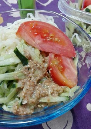 不思議(*^^*)美味しい❣❣素麺サラダ-レシピのメイン写真