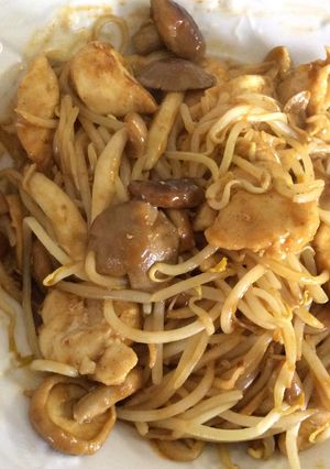 鶏胸肉きのこもやしカレー炒め♪-レシピのメイン写真