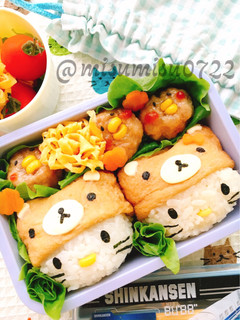 【キャラ弁】リラックマ&キティ稲荷-レシピのメイン写真