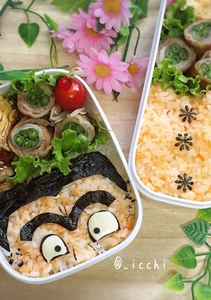 海苔弁でキャラ弁！こち亀の両さん-レシピのメイン写真
