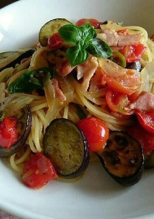 プチトマトと茄子のパスタ！-レシピのメイン写真