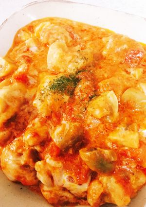 鶏肉のトマトチーズ煮込み-レシピのメイン写真