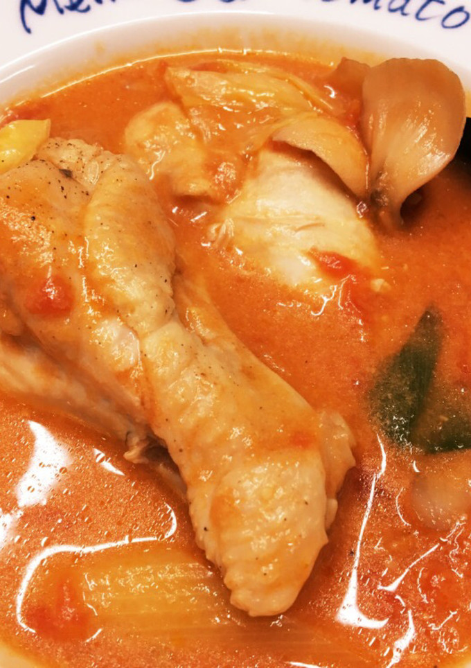 簡単手羽のトマト煮込み ダイエットスープ-レシピのメイン写真