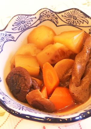 甘さ控えめ◎根菜と蒟蒻と干し椎茸の煮物-レシピのメイン写真
