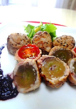 巨峰の肉巻き♪-レシピのメイン写真