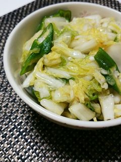 白菜とオクラの簡単ネバネバ浅漬け-レシピのメイン写真