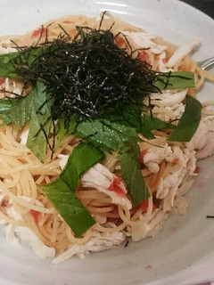 梅とささみのパスタ-レシピのメイン写真